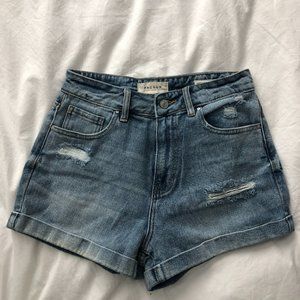 Pacsun High Rise Denim Mom Shorts